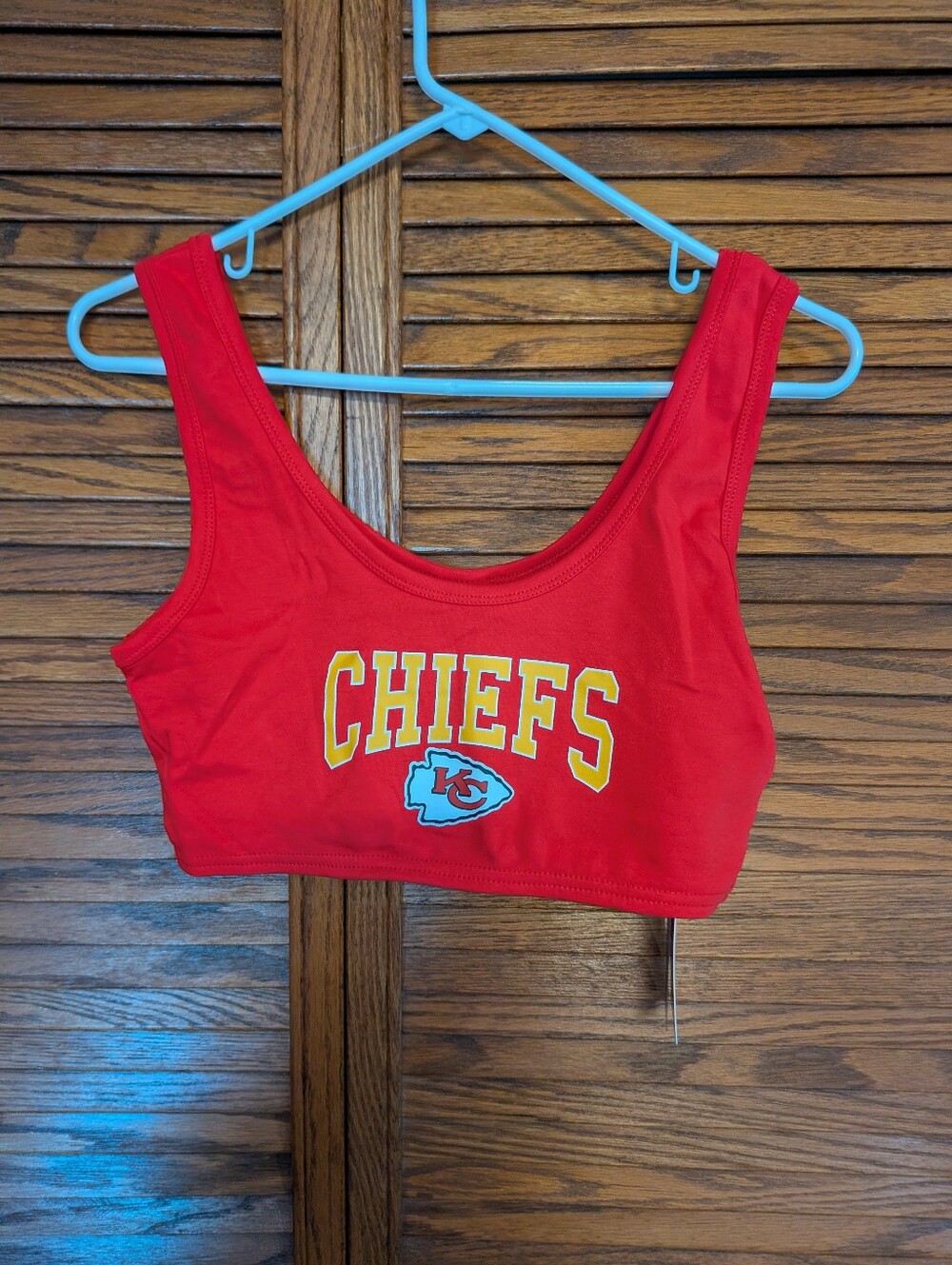 Kansas City Chiefs NWT NFL Team Sports Bra Women's Size Medium